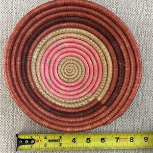 Handwoven Multicolor Sweet Grass Basket